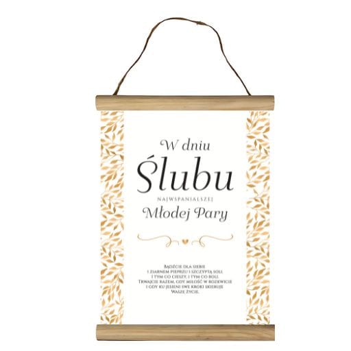 Dyplom na Ślub dla Młodej Pary – seria Złote Liście – #3306ZL