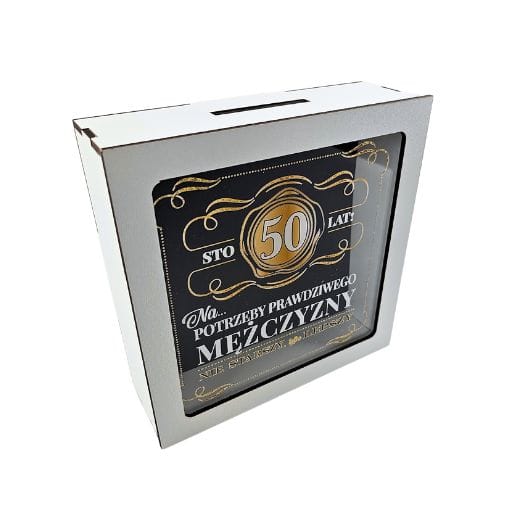 Skarbonka z okienkiem na 50 urodziny Whisky #3301WY50