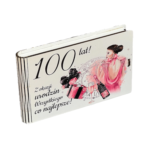 Pudełko na pieniądze banknotówka na urodziny ZEGAR K #3302ZK100