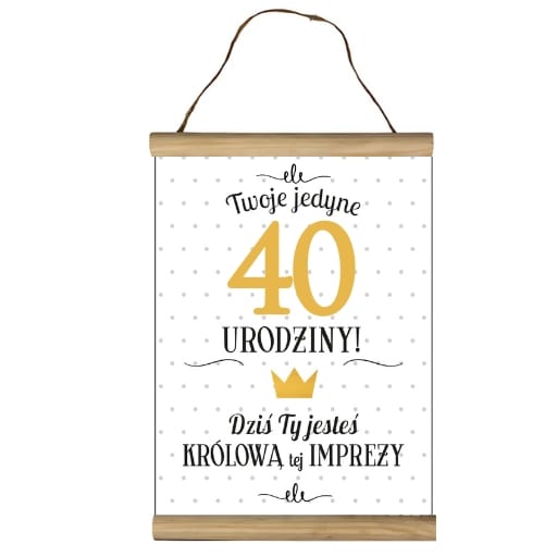 Dyplom na 40 urodziny życzenia dla kobiety #3306-UR11-40