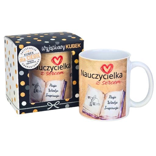 Kubek w opakowaniu – Ulubiona Nauczycielka – idealny prezent dla Pani Nauczycielki – #3309-N2B