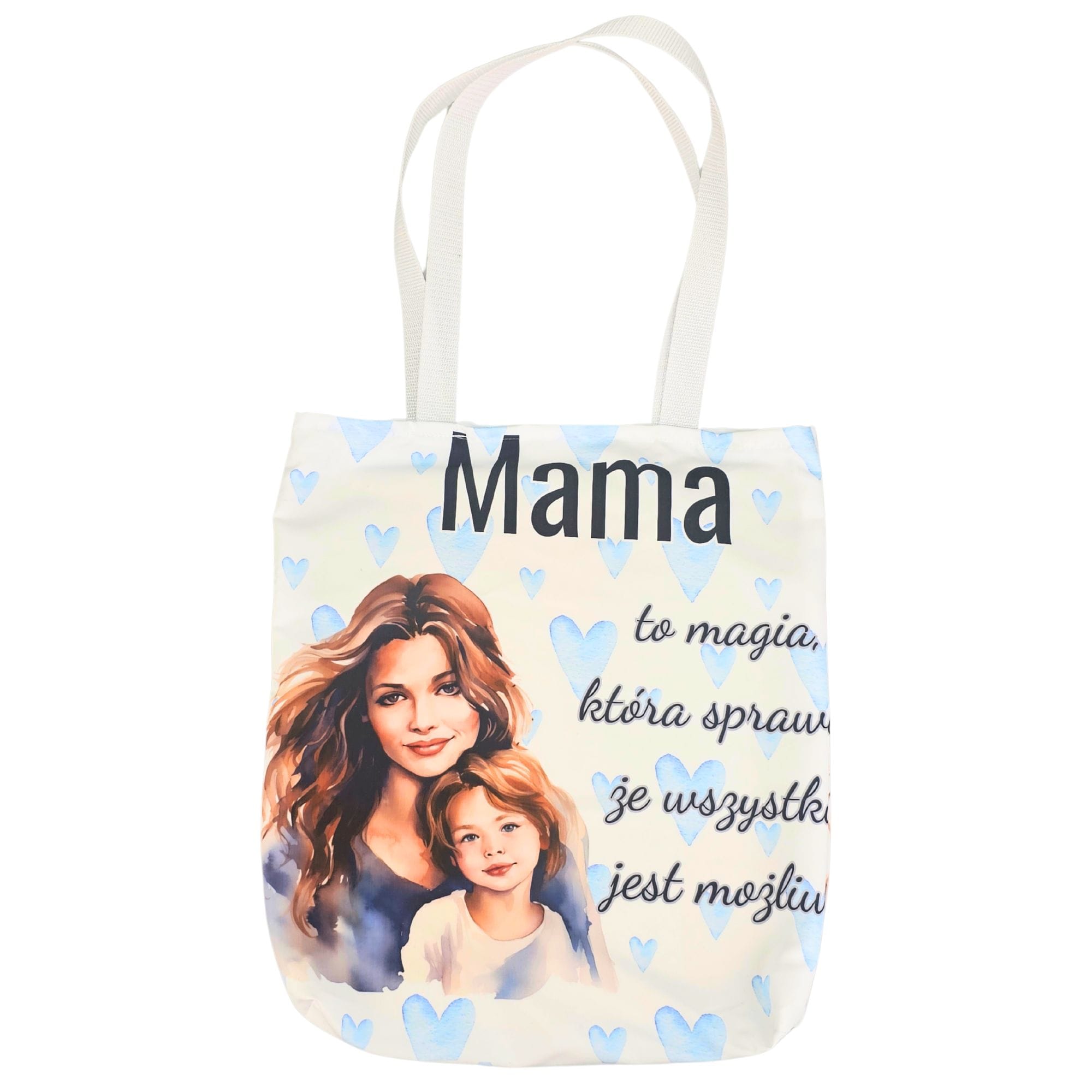 Torba na zakupy dla mamy – Mama to magia – idealny prezent – wzór Mama Niebieska #3333-M4