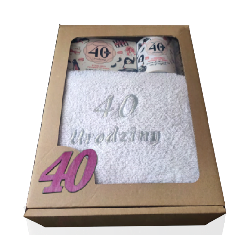 Zestaw kubek + banknotówka + ręcznik na 40 urodziny Pani Gadżet #3327PIG40