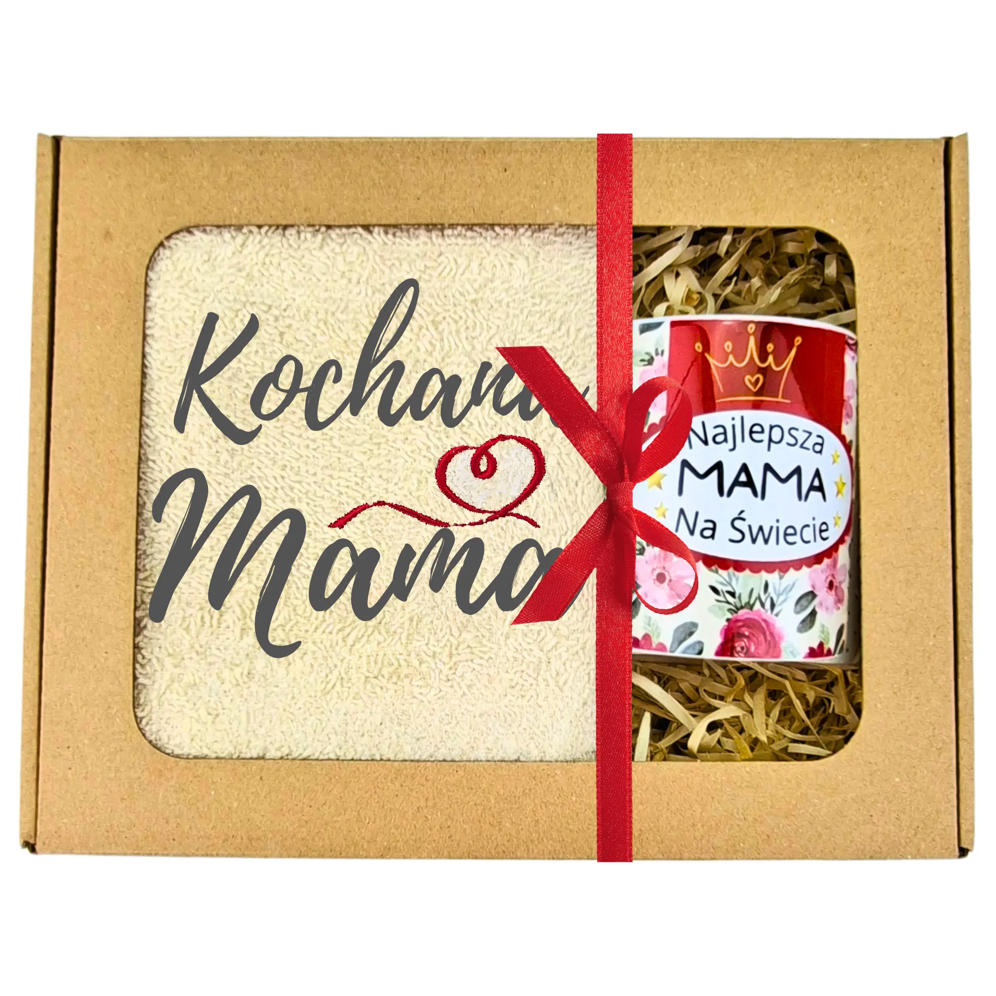 Zestaw Kubek + ręcznik dla Mamy – prezent na Dzień Matki #3328-M3