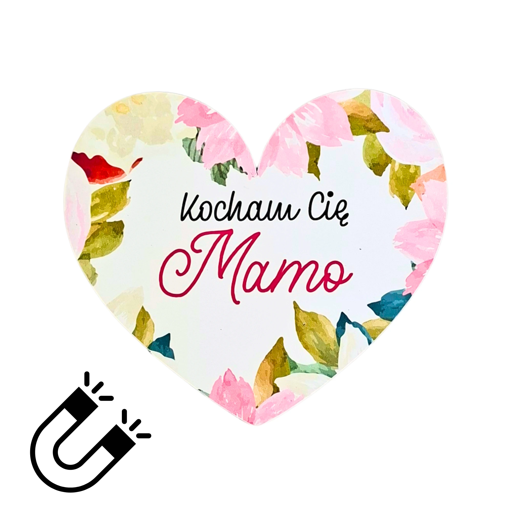 Magnes duży dla Mamy – Dzień Matki – kwiaty różowe  #3312M3