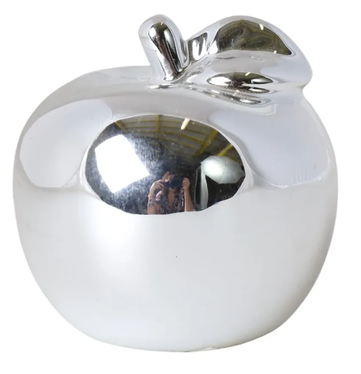 JABŁKO CERAMICZNE SREBRNE MINI 1175 (zestaw 6 szt)