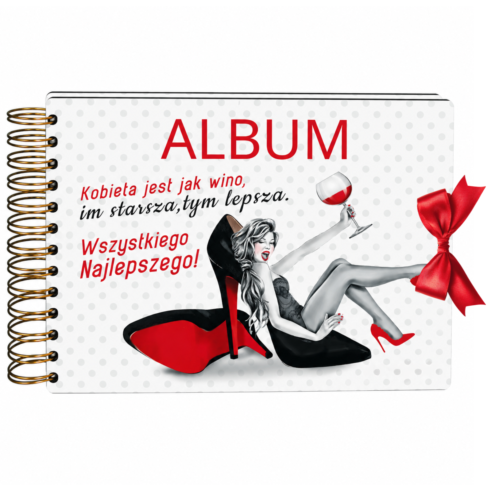 ALBUM NA ZDJĘCIA urodziny dla kobiety – Szpilka – #3343-SZ-WN