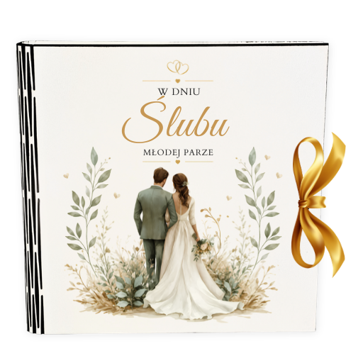 Pudełko na pieniądze ślubne dla Młodej Pary – kwadrat – Młoda Para – #3308-MP-SL08