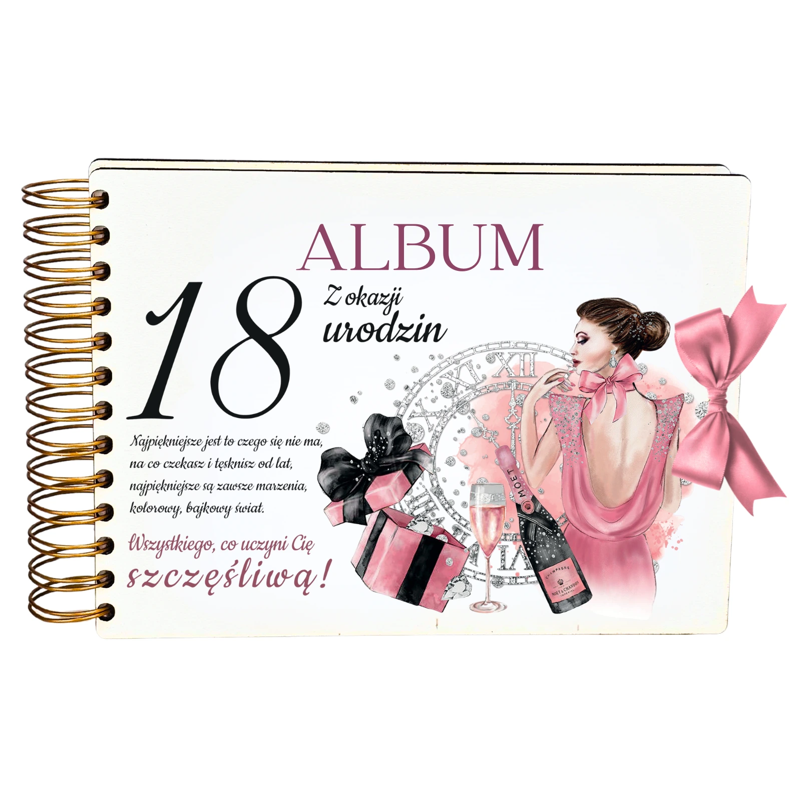 ALBUM NA ZDJĘCIA 18 urodziny dla kobiety – Elegantka Pani – #3343-EPI-18