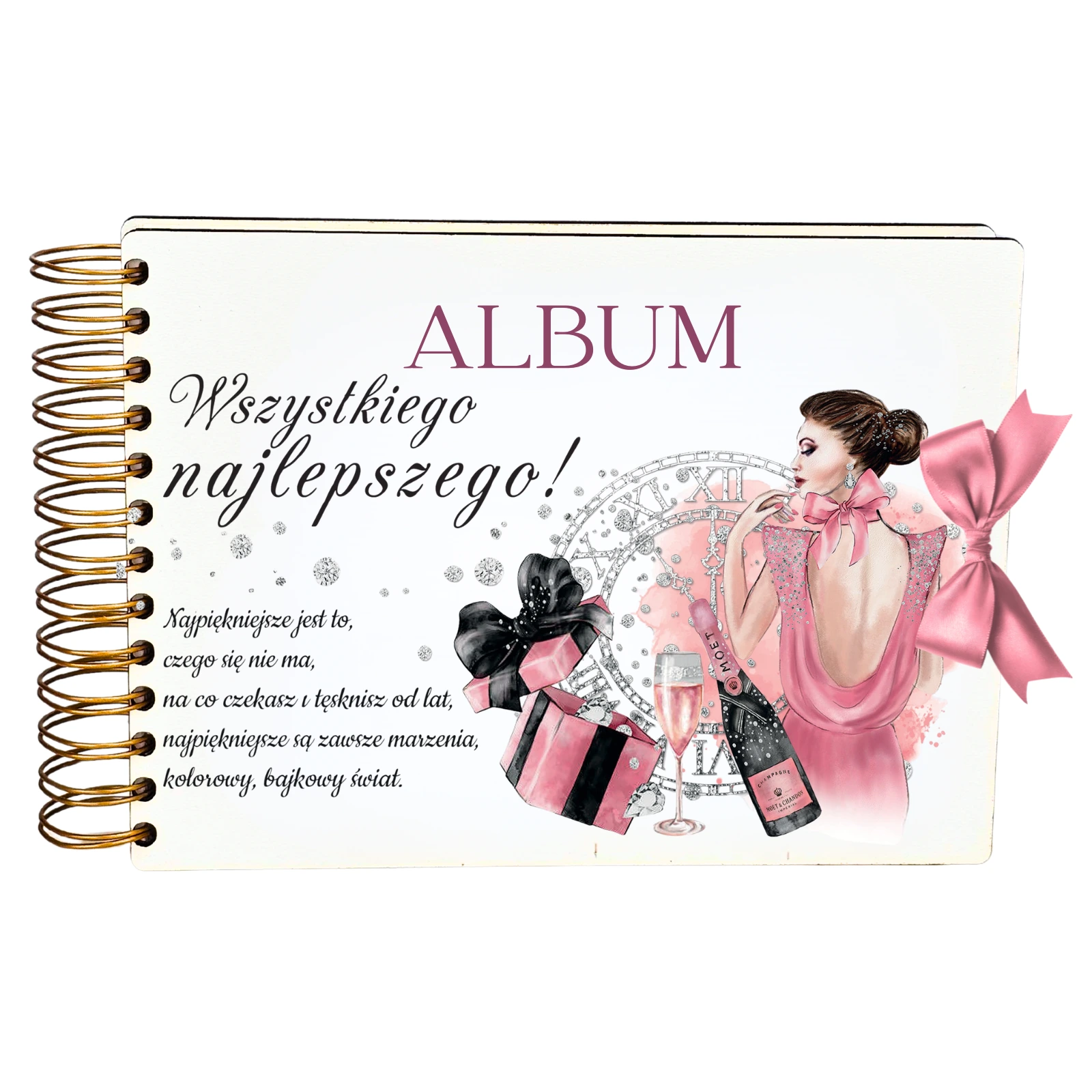 ALBUM NA ZDJĘCIA urodziny dla kobiety – Elegantka Pani – #3343-EPI-WN