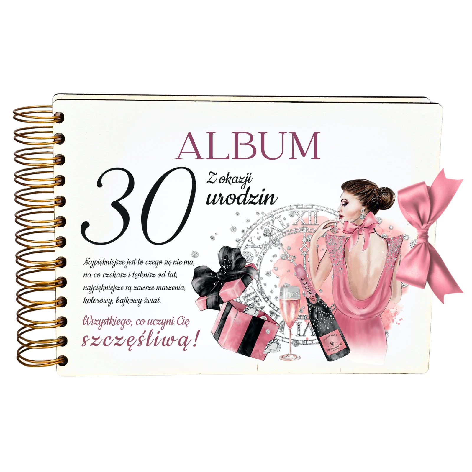 ALBUM NA ZDJĘCIA 30 urodziny dla kobiety – Elegantka Pani – #3343-EPI-30
