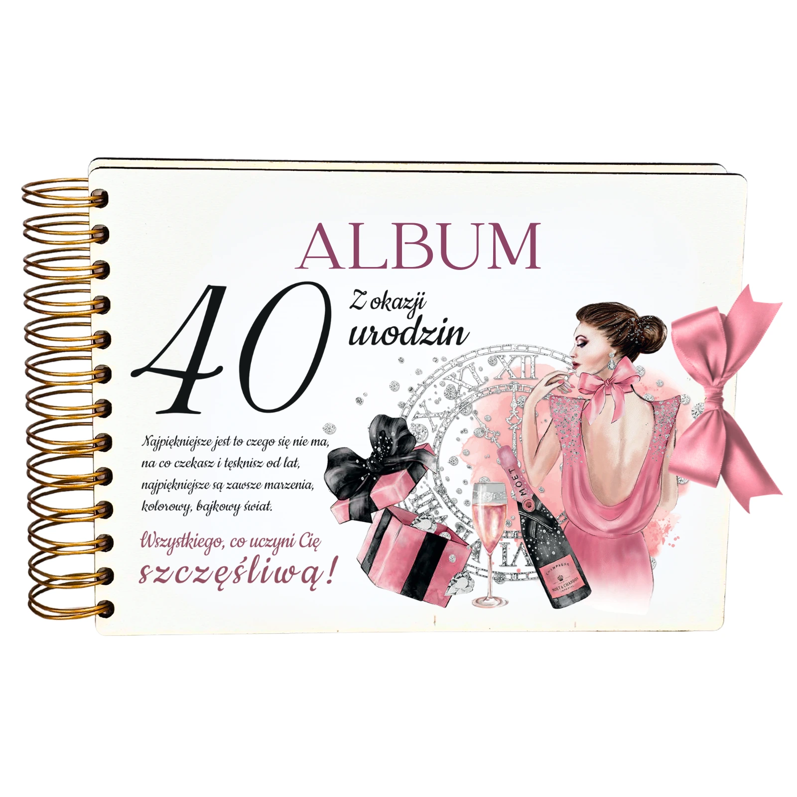 ALBUM NA ZDJĘCIA 40 urodziny dla kobiety – Elegantka Pani – #3343-EPI-40