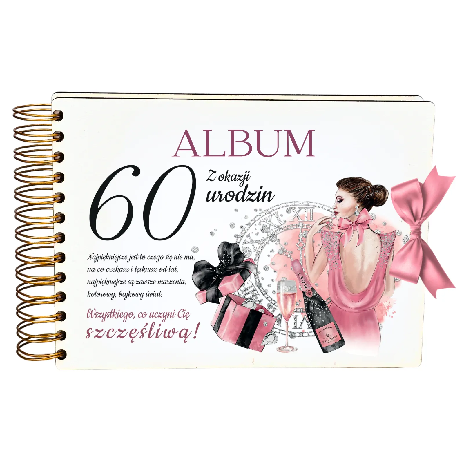 ALBUM NA ZDJĘCIA 60 urodziny dla kobiety – Elegantka Pani – #3343-EPI-60