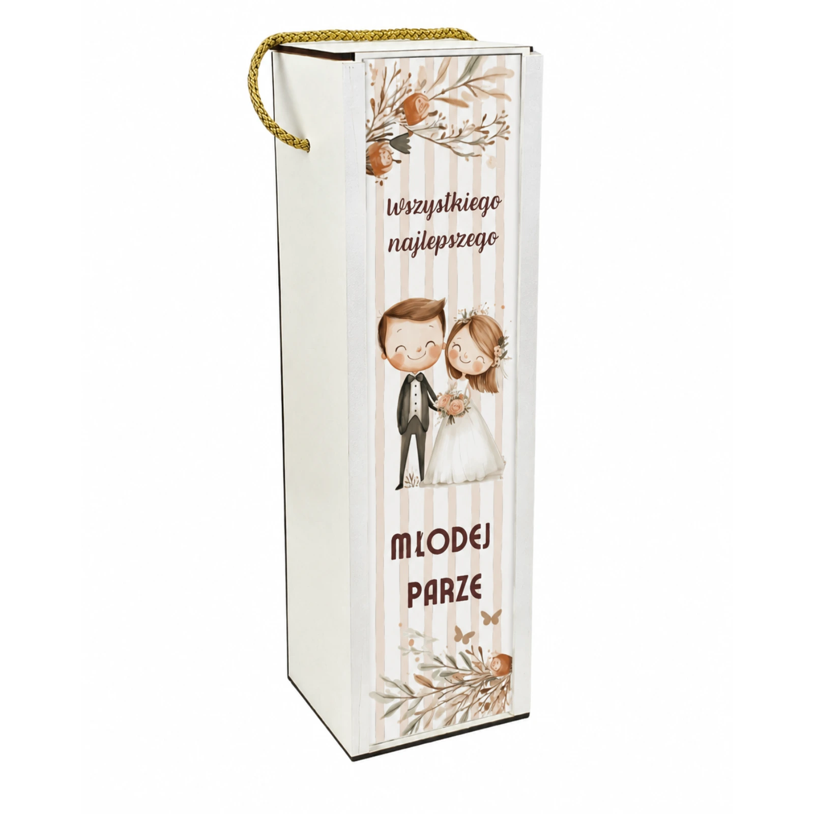 Skrzynka pudełko na butelkę alkoholu ŚLUB – Para – #3311-PA-SL06