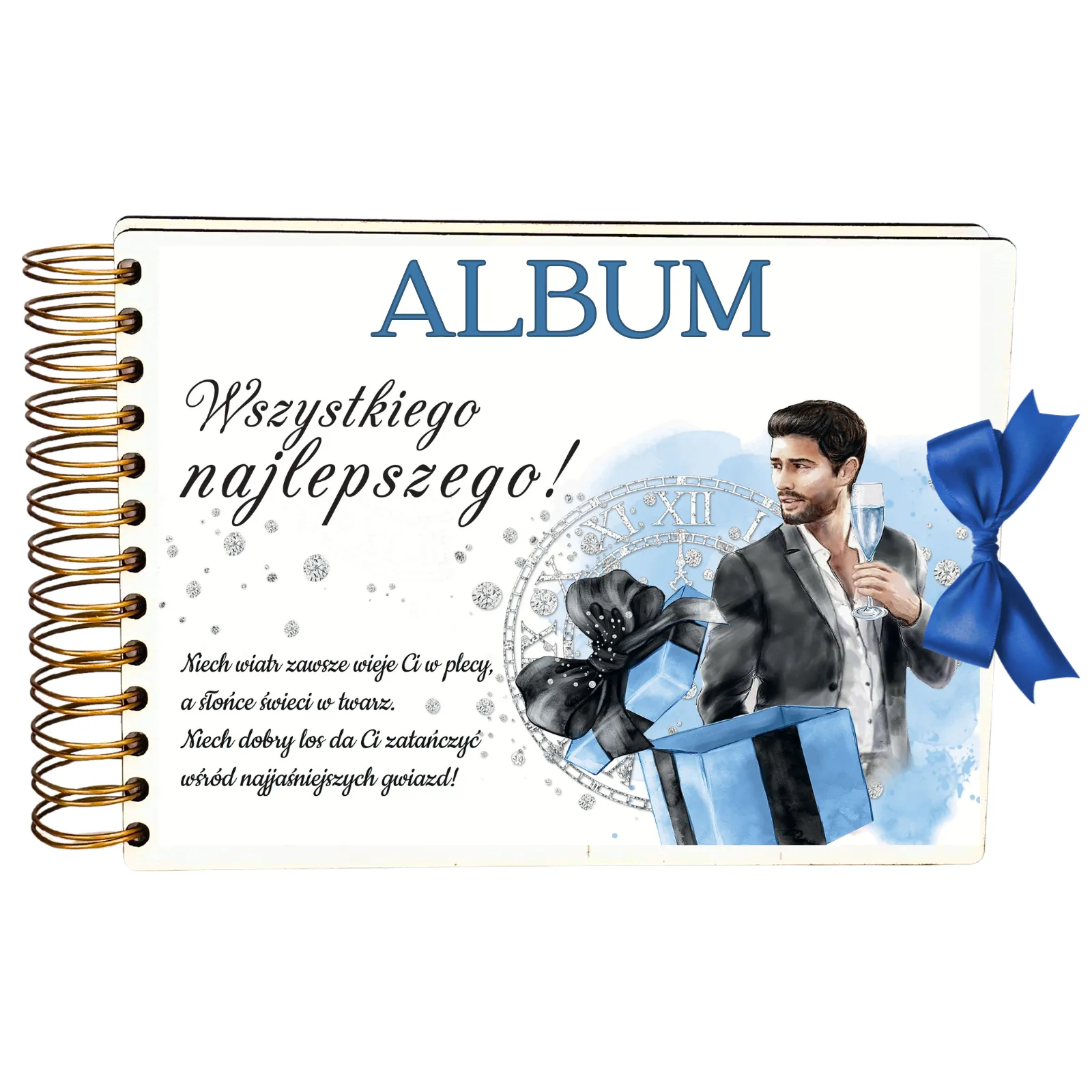 ALBUM NA ZDJĘCIA urodziny dla mężczyzny – Elegant Pan – #3343-EPN-WN