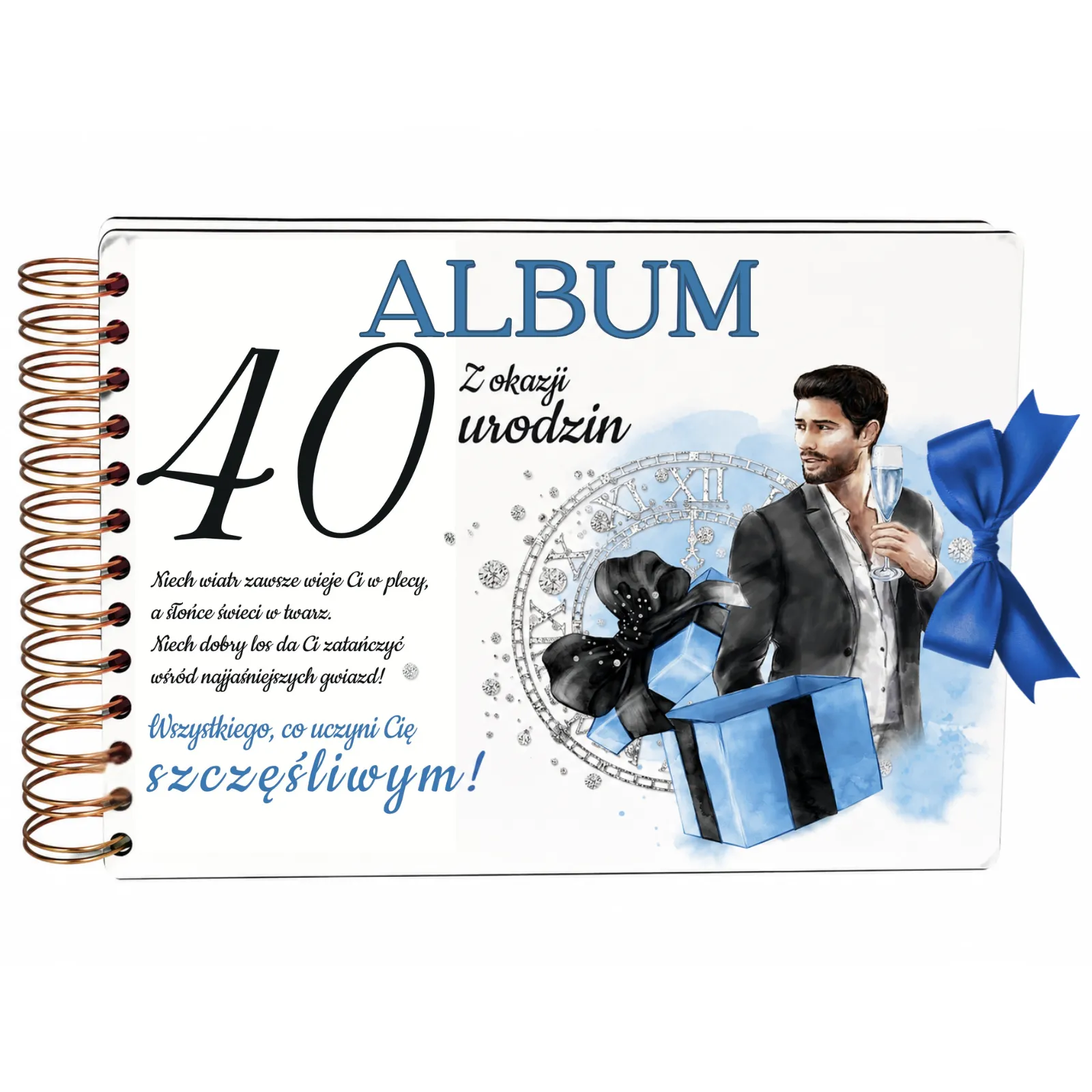 ALBUM NA ZDJĘCIA 40 urodziny dla mężczyzny – Elegant Pan – #3343-EPN-40