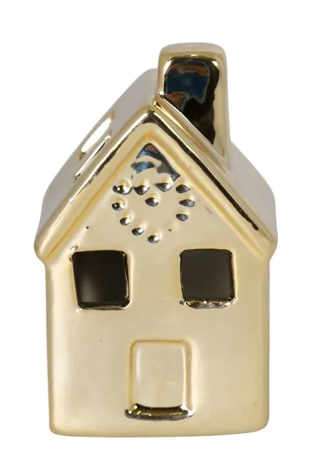DOMEK CERAMICZNY ZŁOTY MAŁY LED – ZESTAW 6 SZT