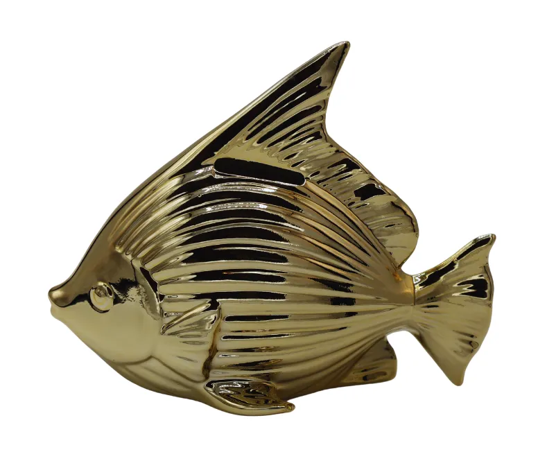SKARBONKA RYBA CERAMICZNA ZŁOTA 86941