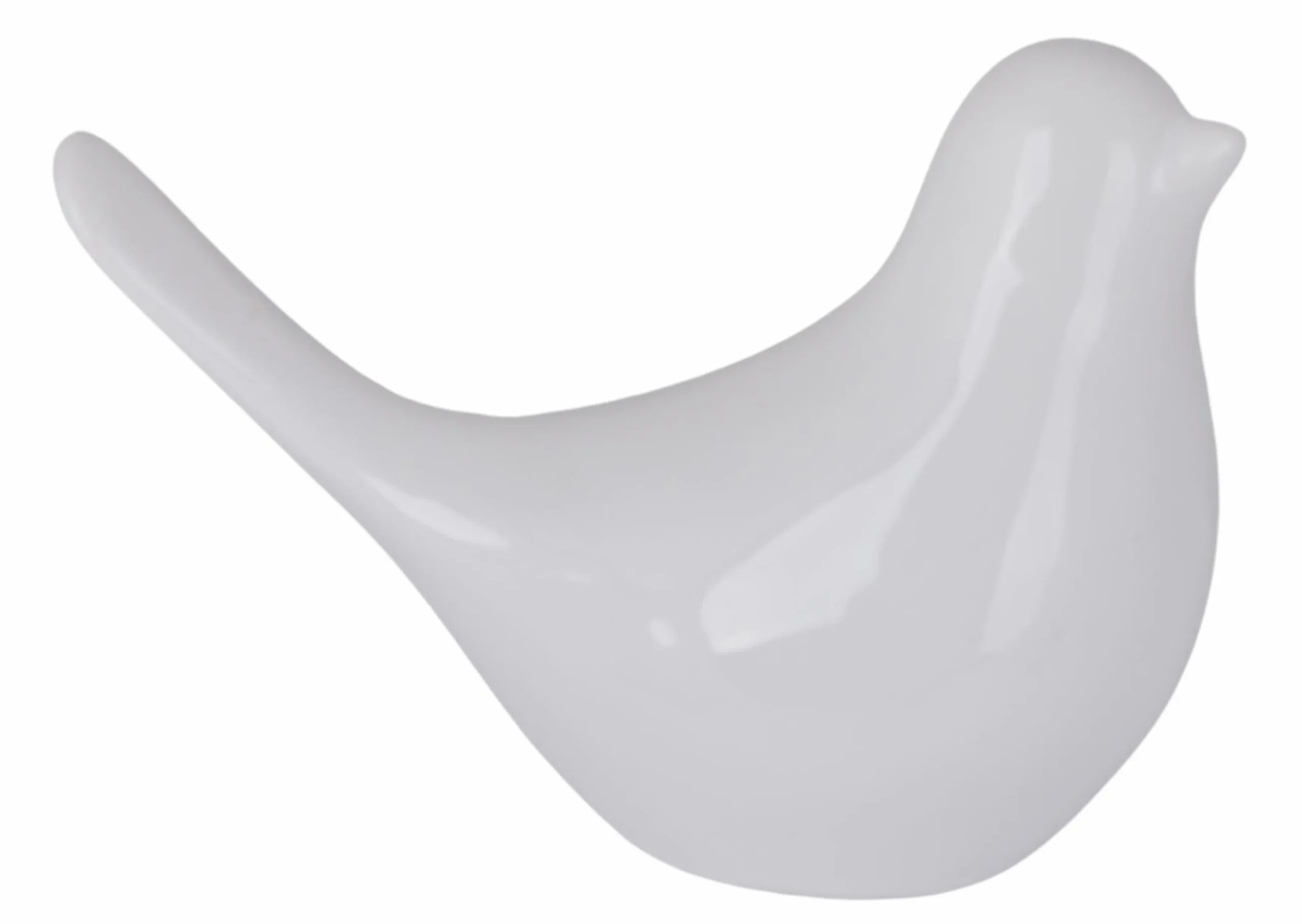PTASZEK CERAMICZNY BIAŁY ŚREDNI 9141 zestaw 4 szt