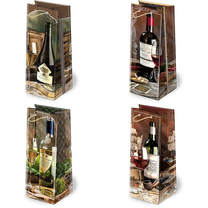 Torebka na alkohol ozdobna AL-2 set3 (opak. 10 szt)