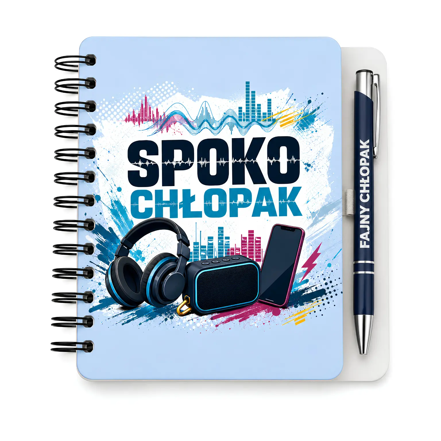 Notes z długopisem prezent dla chłopaka – wzór Spoko Chłopak –  #3362-CHK20