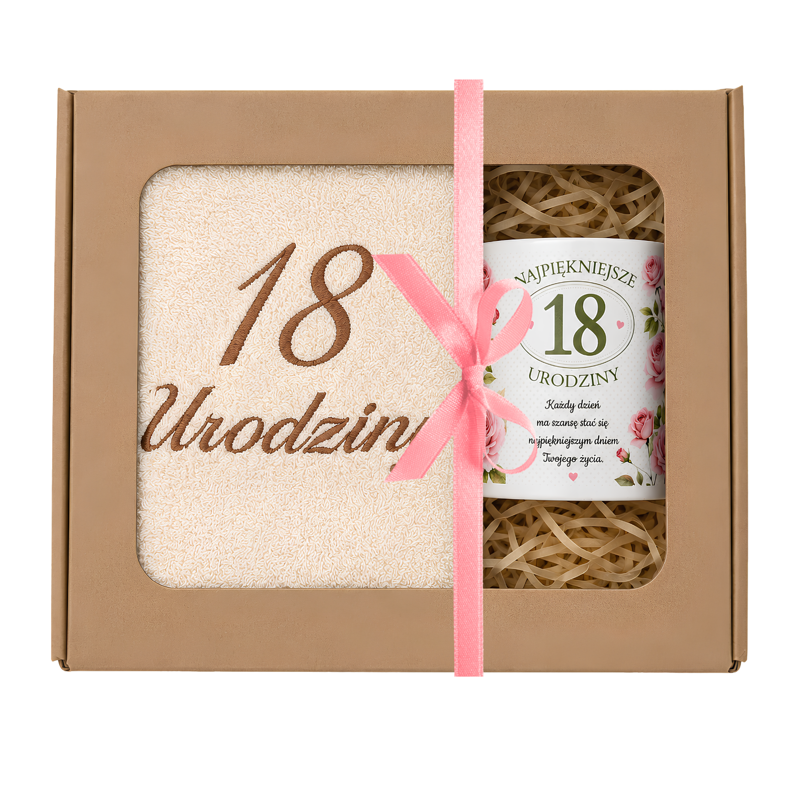 Zestaw kubek + ręcznik 18 urodziny #3328-UR18