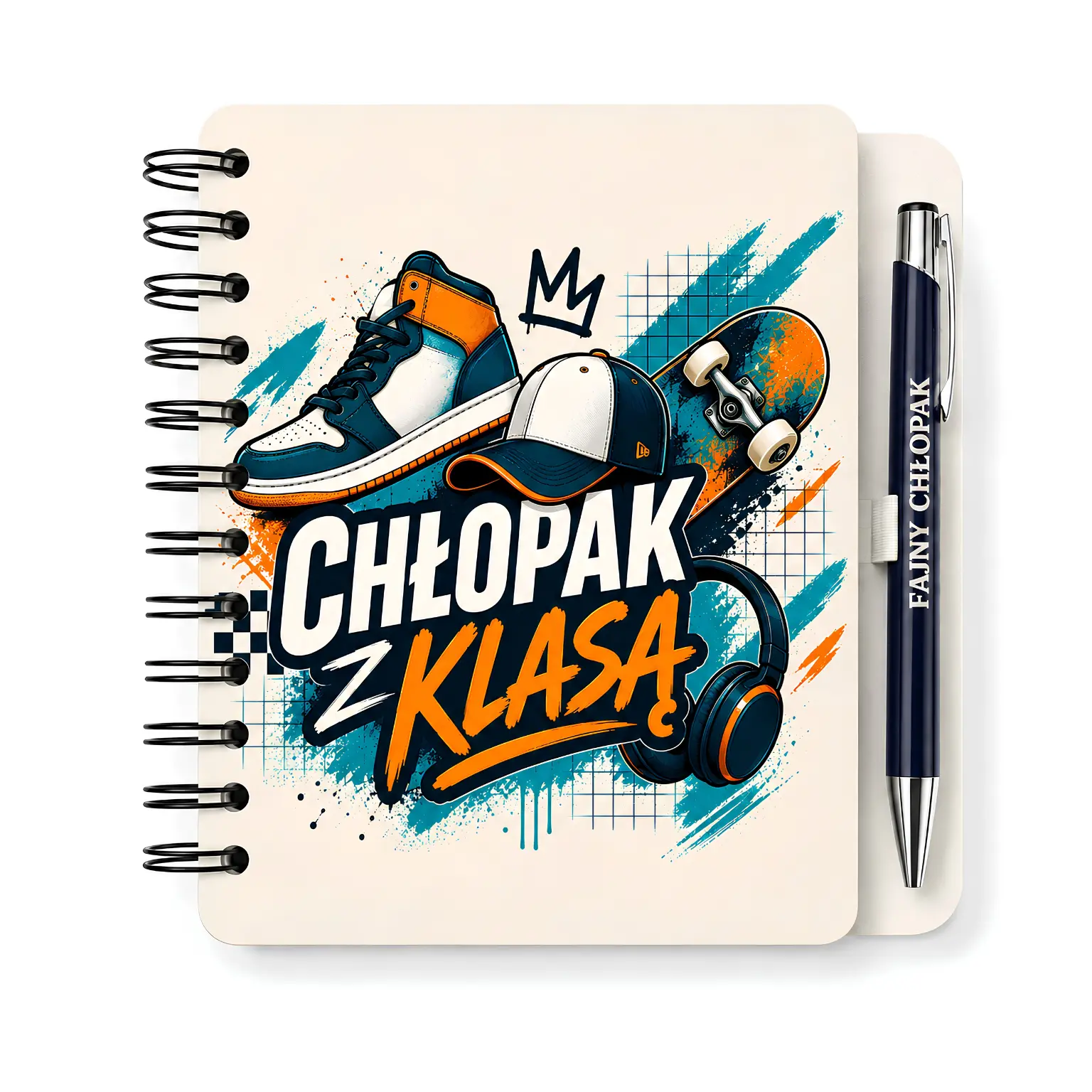 Notes z długopisem prezent dla chłopaka – wzór Chłopak z klasą –  #3362-CHK19