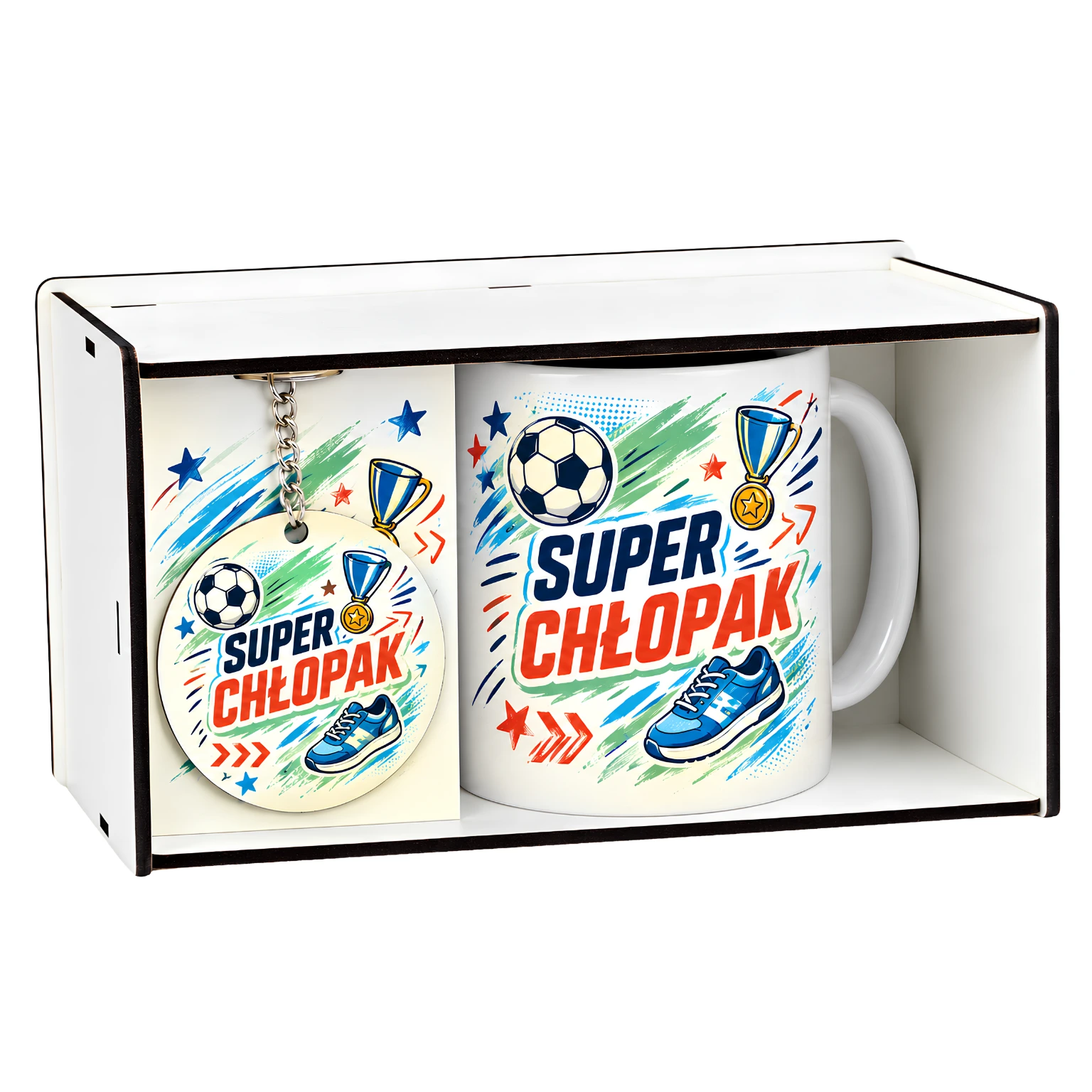 Zestaw kubek i brelok – Super Chłopak (piłka) –  #3366-CHK24