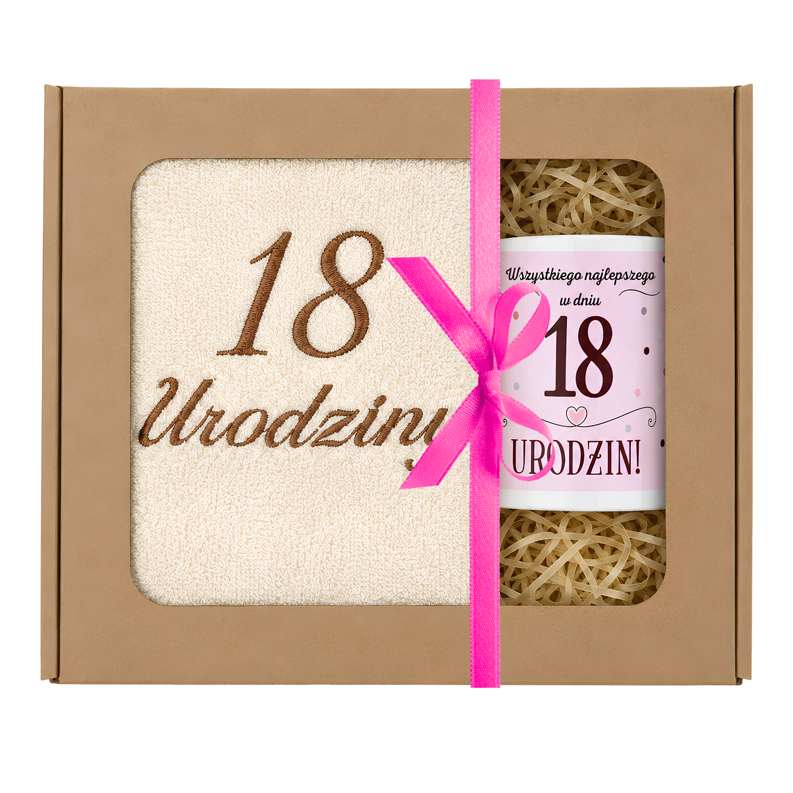Zestaw kubek + ręcznik 18 urodziny #3328-UR21