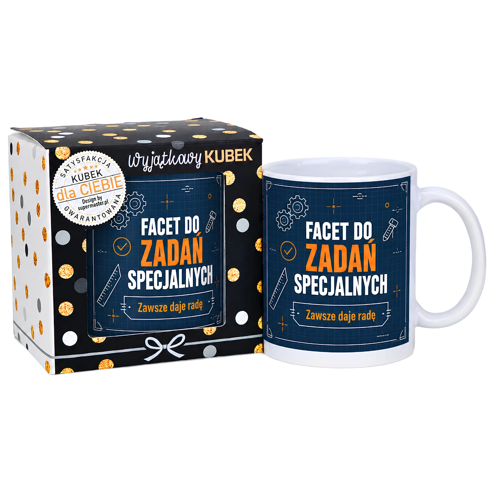 Kubek w opakowaniu – Facet do zadań specjalnych – prezent dla faceta – wzór specjalista #3309-CHK17