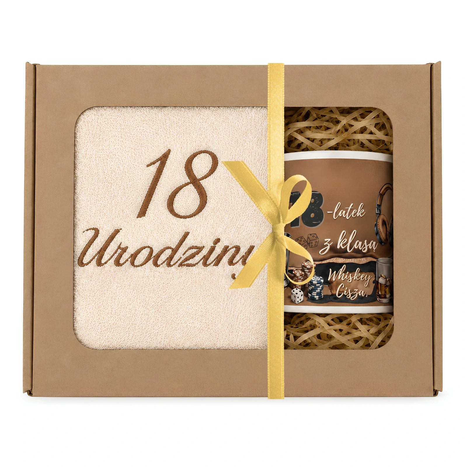 Zestaw kubek + ręcznik 18 urodziny #3328-UR23