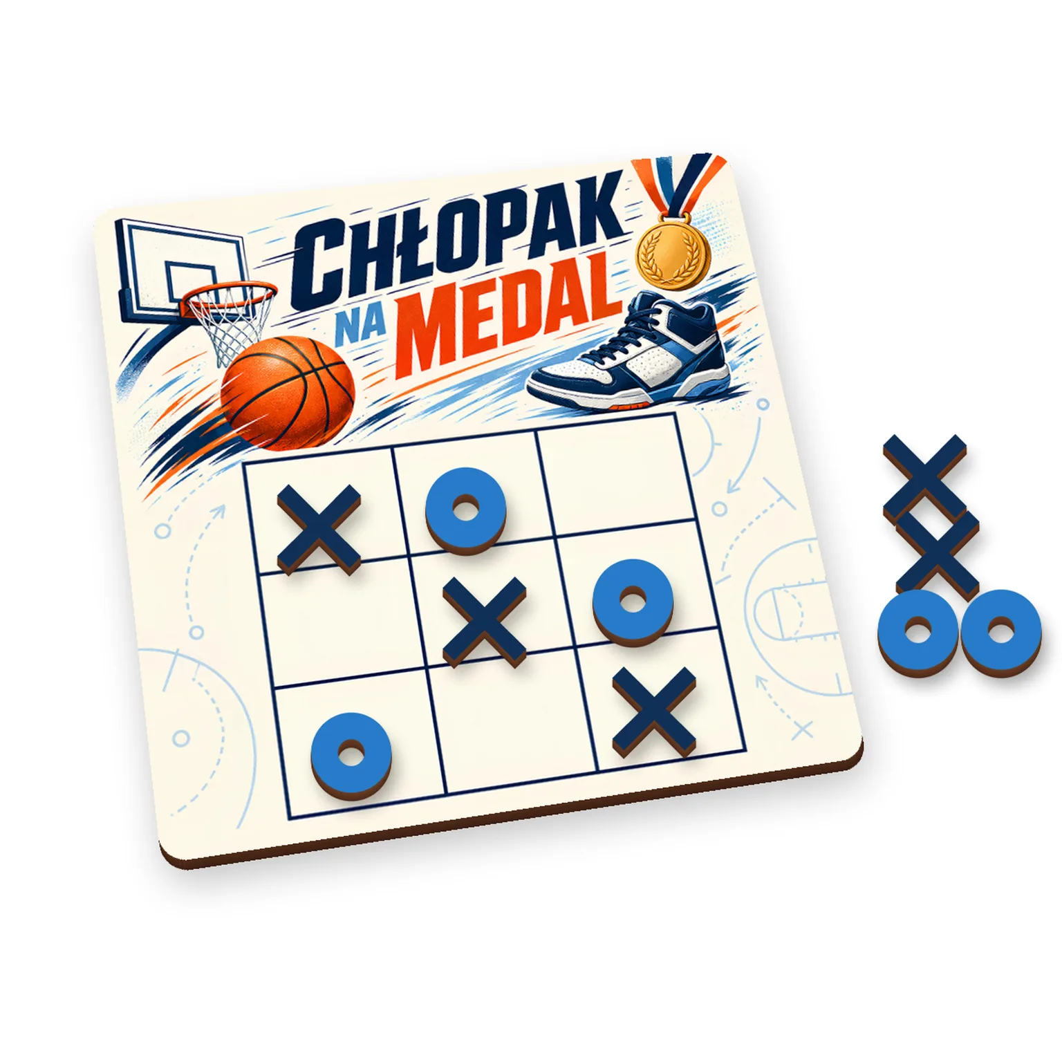 GRA Kółko-Krzyżyk prezent dla chłopaka – wzór Chłopak na medal – #3419-CHK21