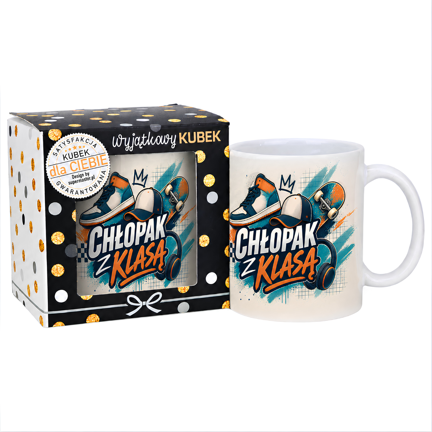 Kubek w opakowaniu – Chłopak z klasą – prezent dla chłopaka – wzór klasa #3309-CHK19