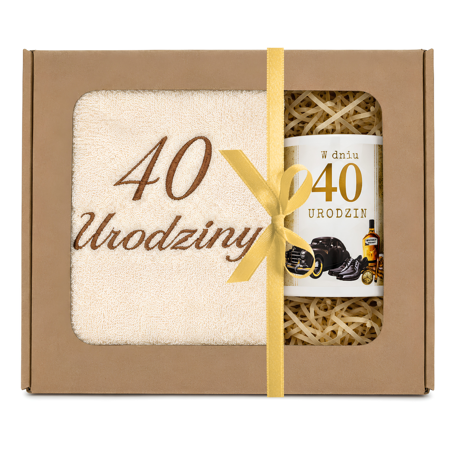 Zestaw kubek + ręcznik 40 urodziny #3328-UR15-40
