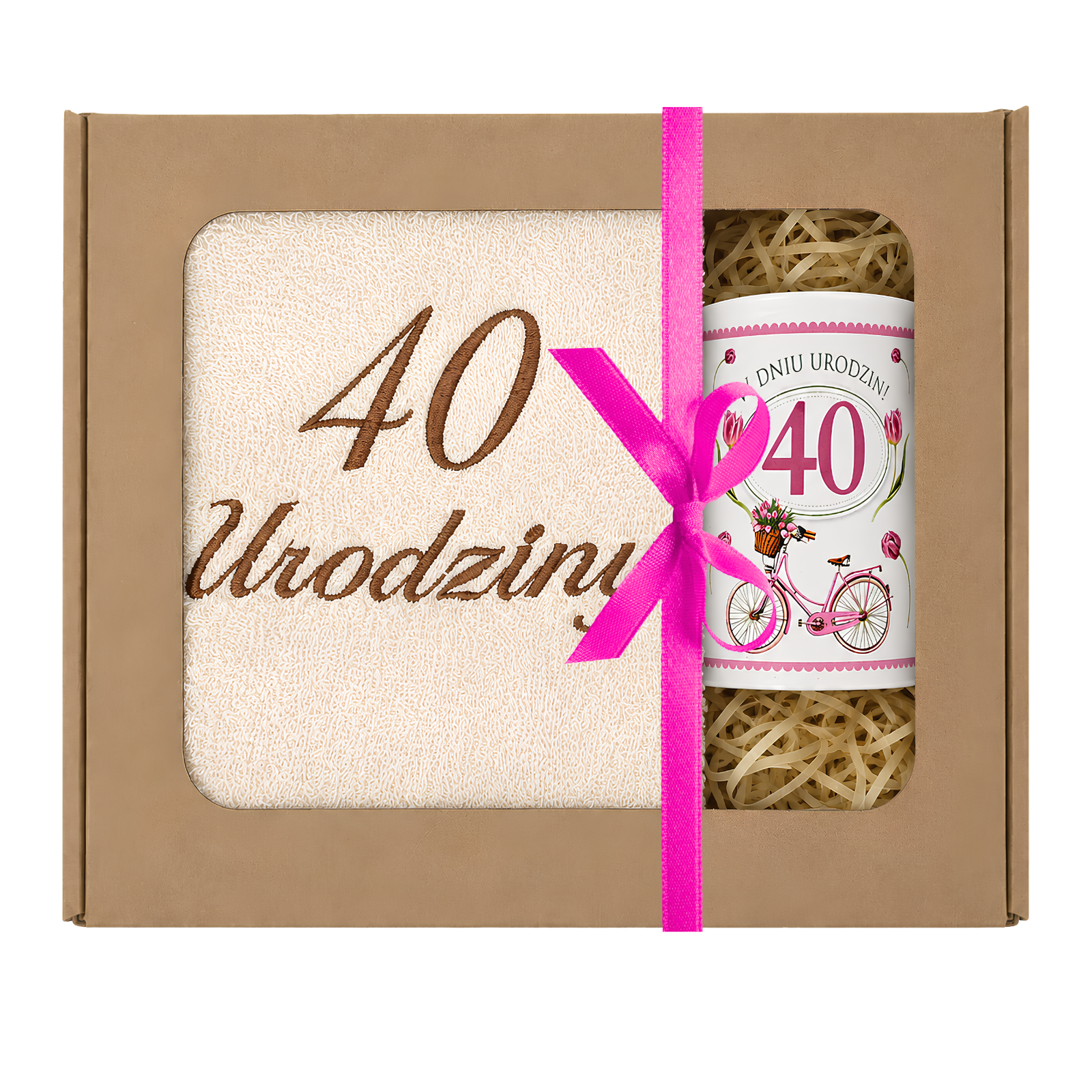 Zestaw kubek + ręcznik 40 urodziny #3328-UR20-40