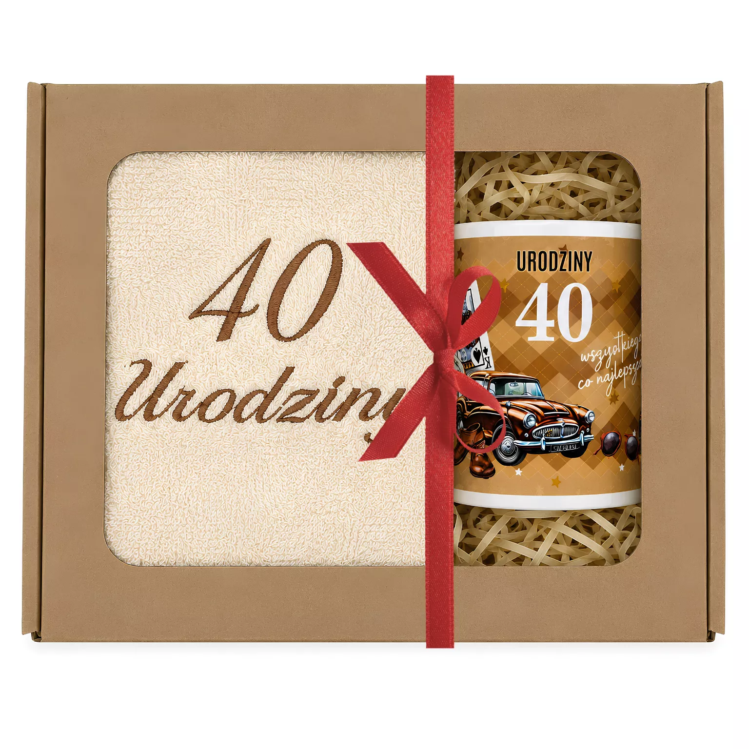 Zestaw kubek + ręcznik 40 urodziny #3328-UR14-40