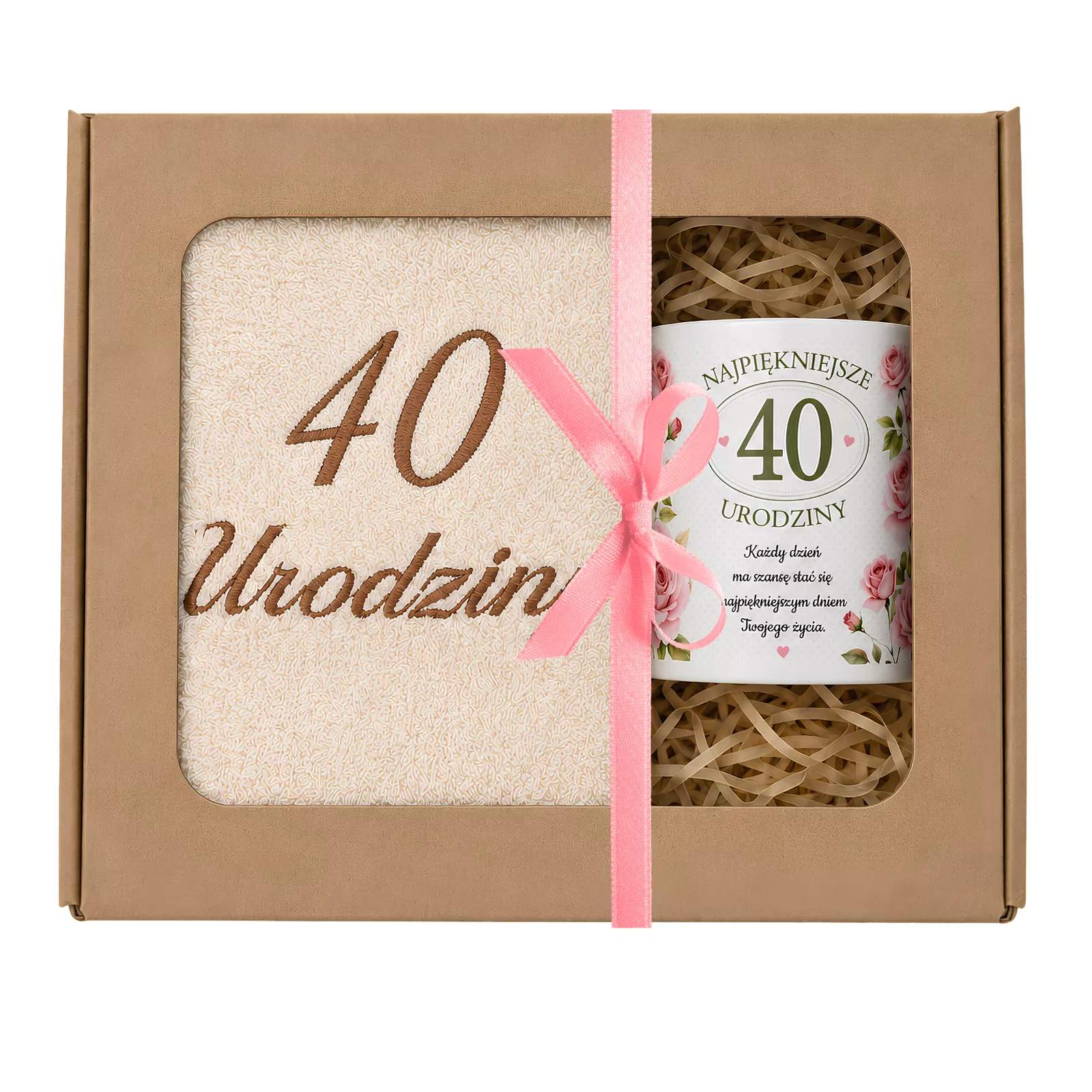 Zestaw kubek + ręcznik 40 urodziny #3328-UR18-40