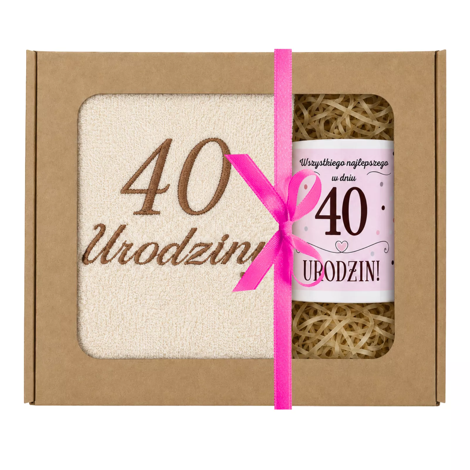 Zestaw kubek + ręcznik 40 urodziny #3328-UR21-40