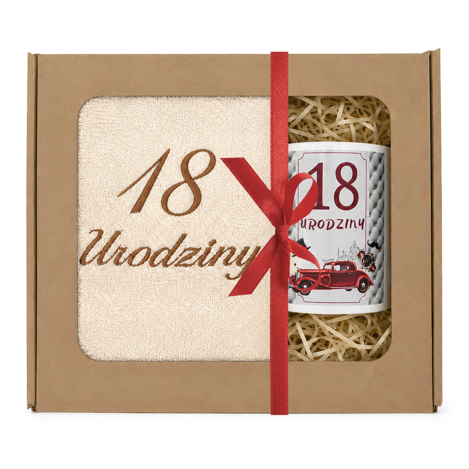 Zestaw kubek + ręcznik 18 urodziny #3328-UR11
