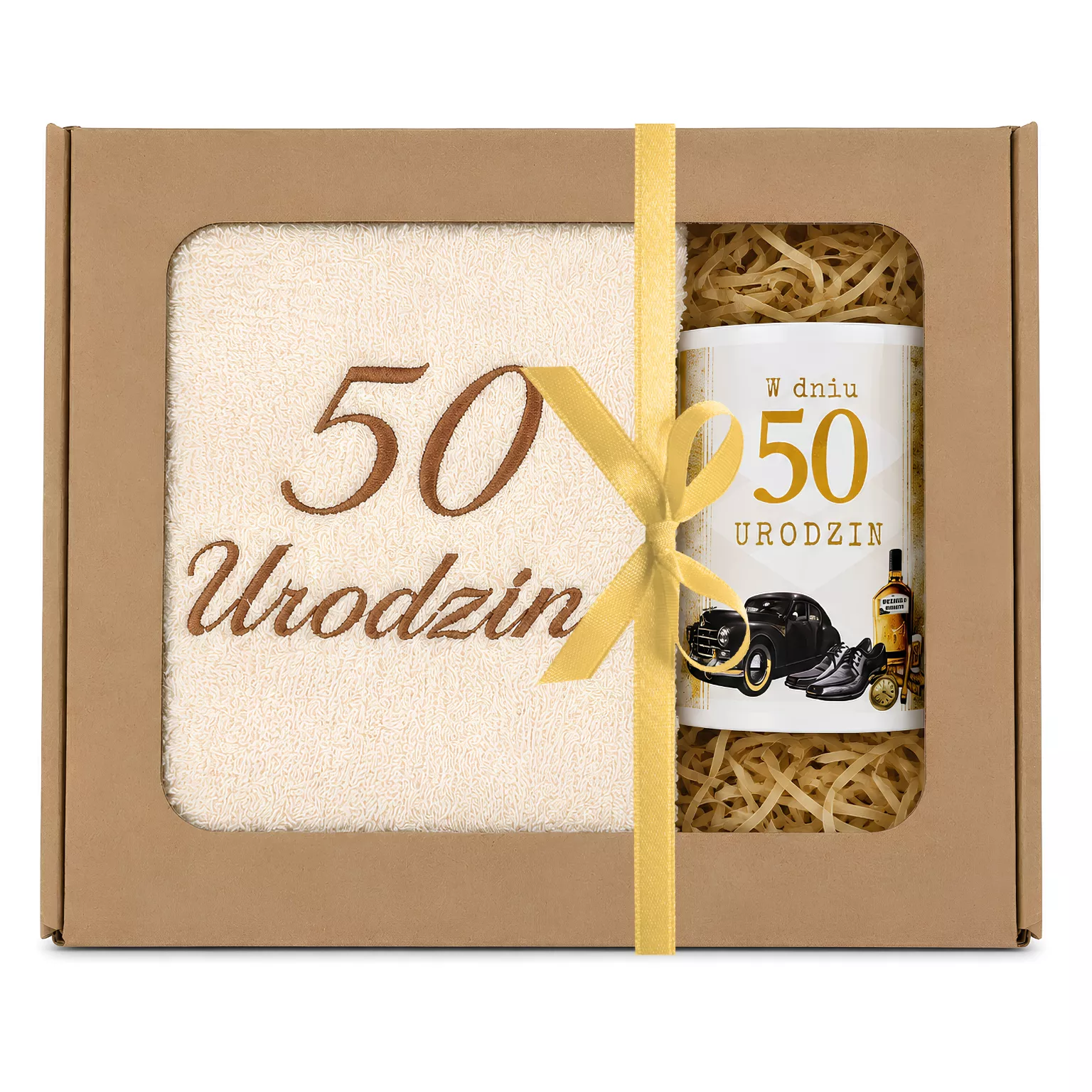 Zestaw kubek + ręcznik 50 urodziny #3328-UR15-50