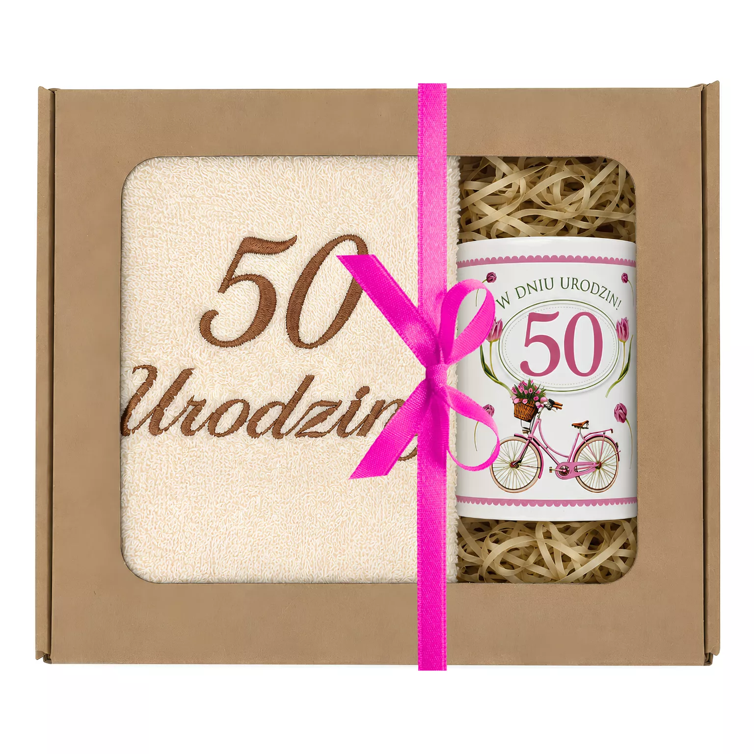 Zestaw kubek + ręcznik 50 urodziny #3328-UR20-50
