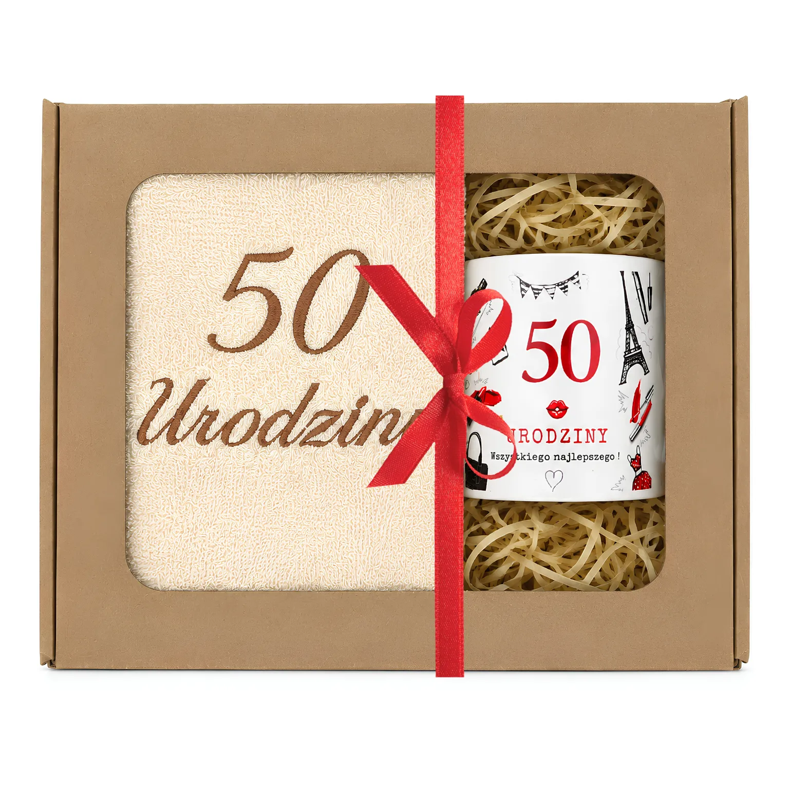 Zestaw kubek + ręcznik 50 urodziny #3328-UR16-50