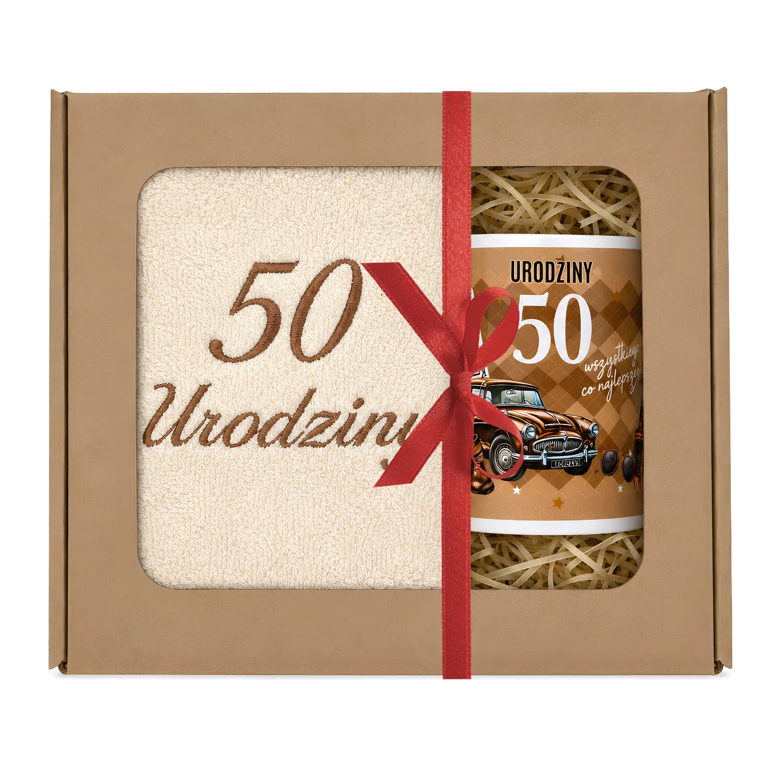 Zestaw kubek + ręcznik 50 urodziny #3328-UR14-50