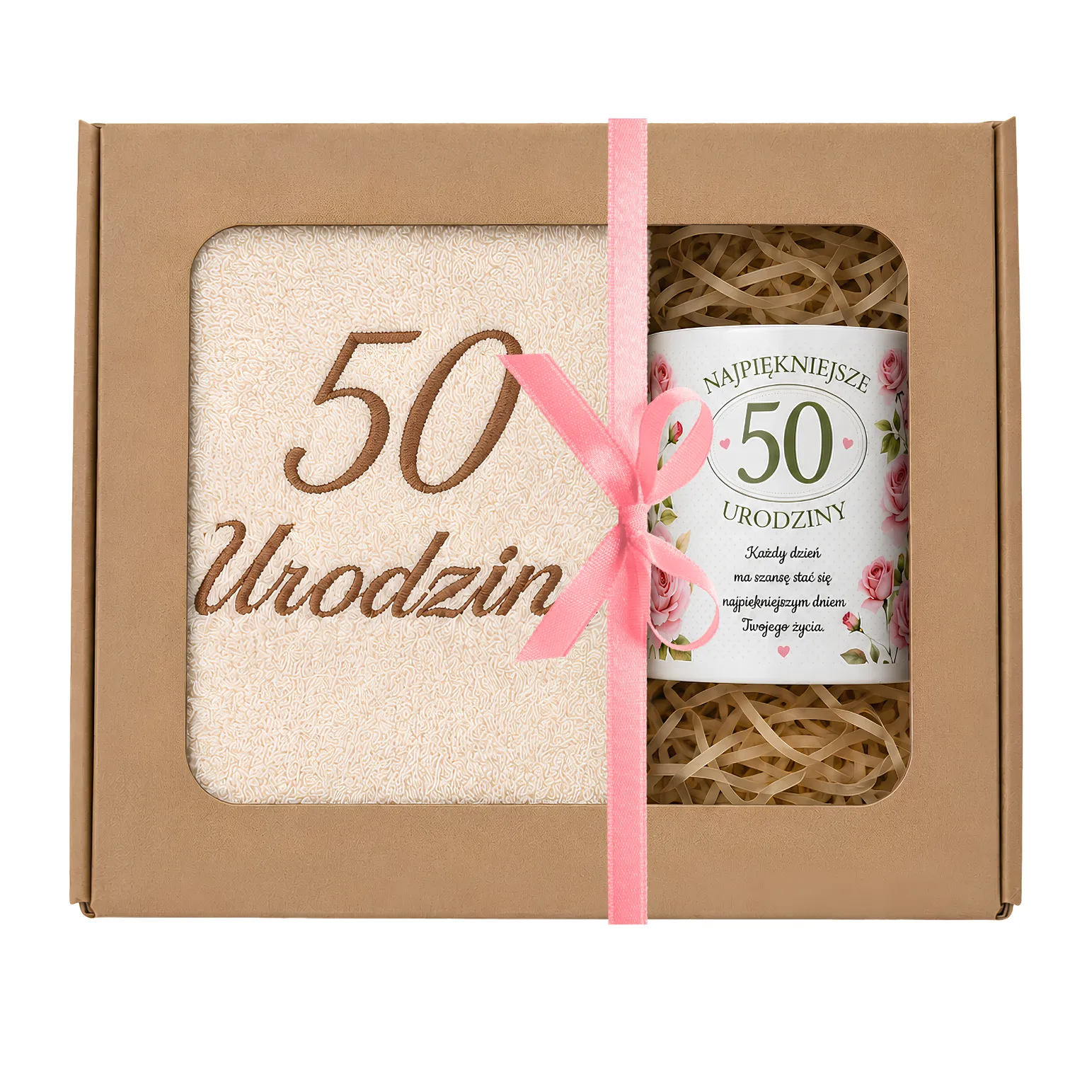 Zestaw kubek + ręcznik 50 urodziny #3328-UR18-50