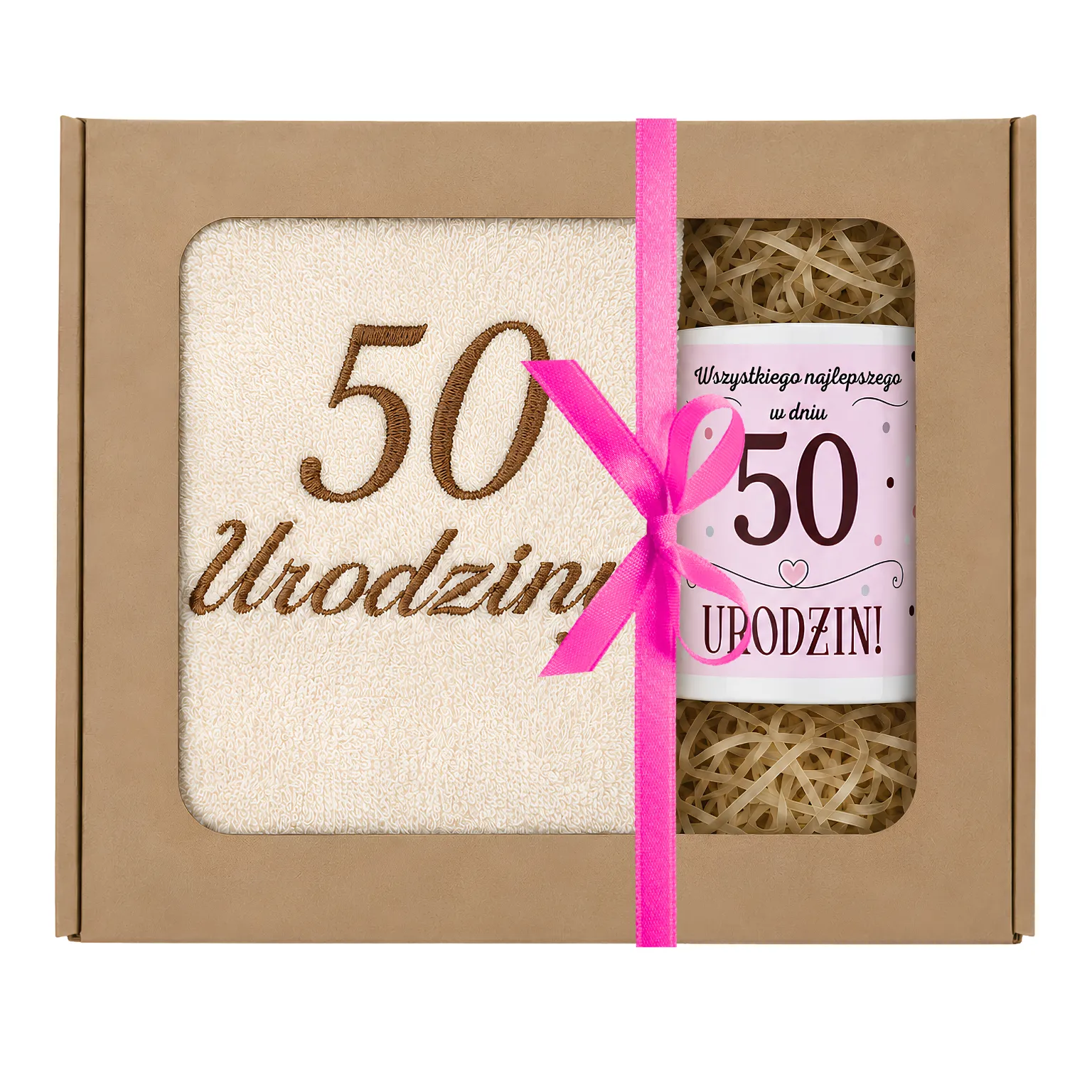 Zestaw kubek + ręcznik 50 urodziny #3328-UR21-50