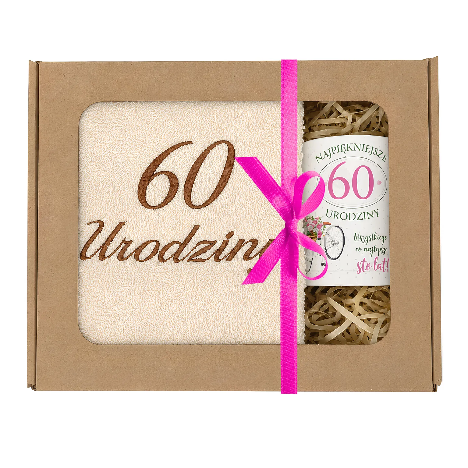 Zestaw kubek + ręcznik 60 urodziny #3328-UR19-60