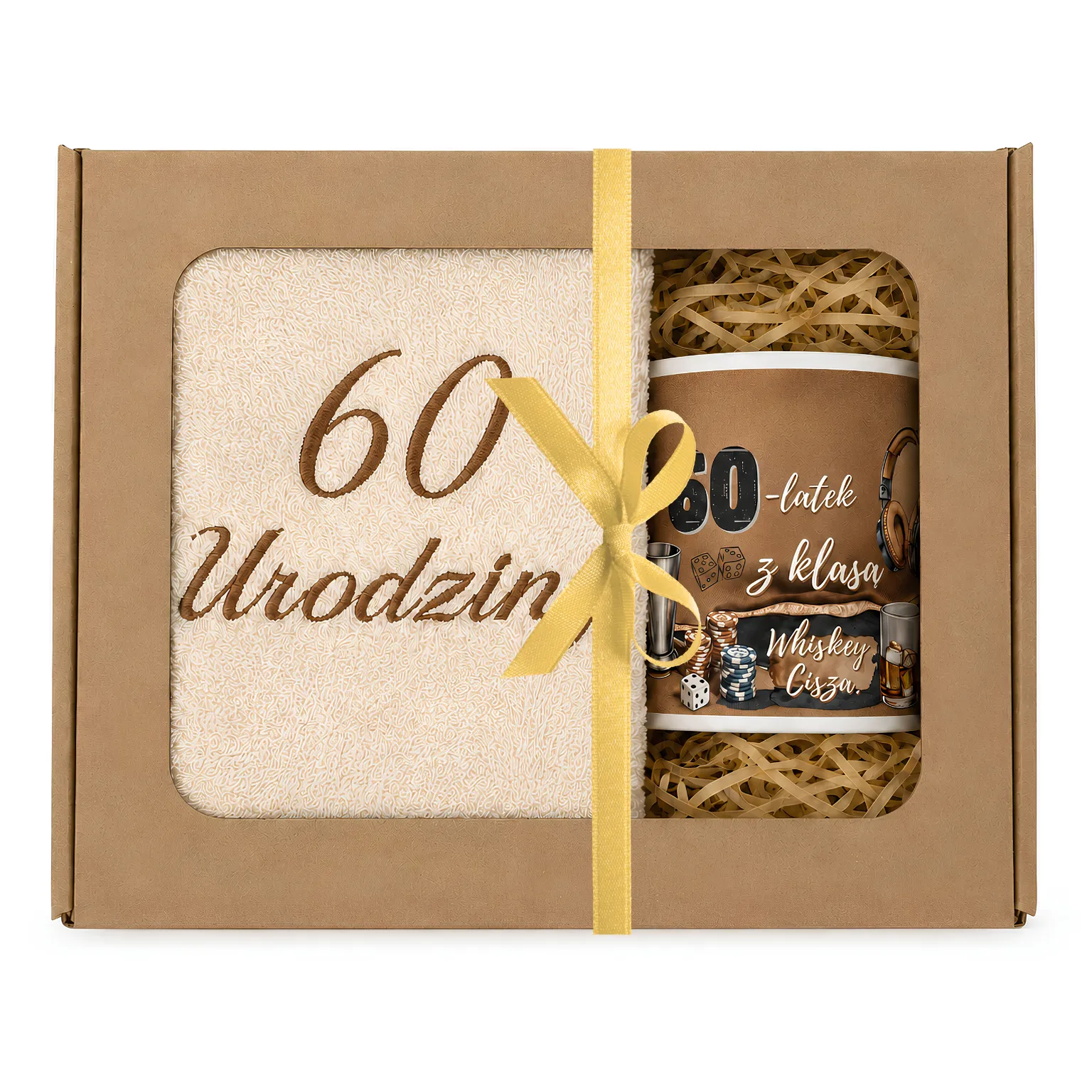 Zestaw kubek + ręcznik 60 urodziny #3328-UR23-60