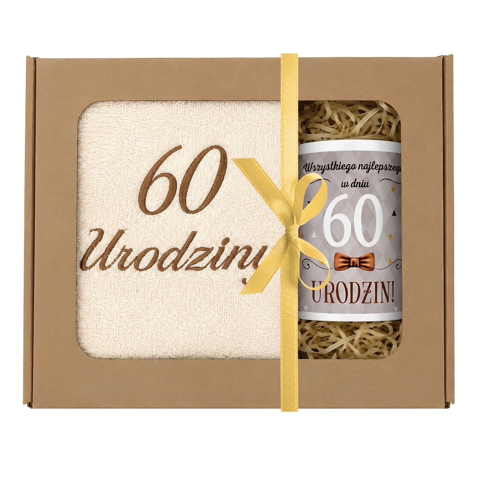 Zestaw kubek + ręcznik 60 urodziny #3328-UR12-60