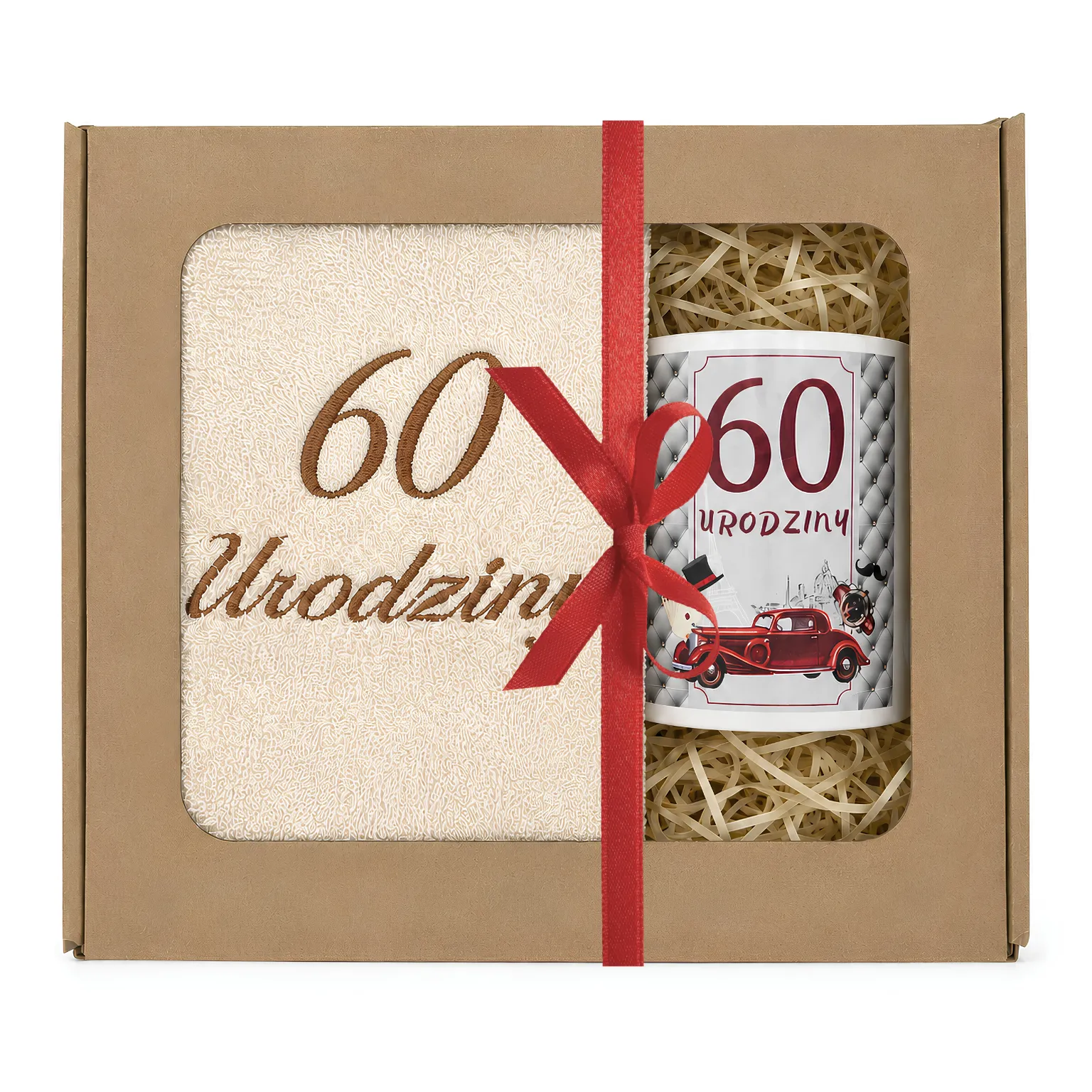 Zestaw kubek + ręcznik 60 urodziny #3328-UR11-60