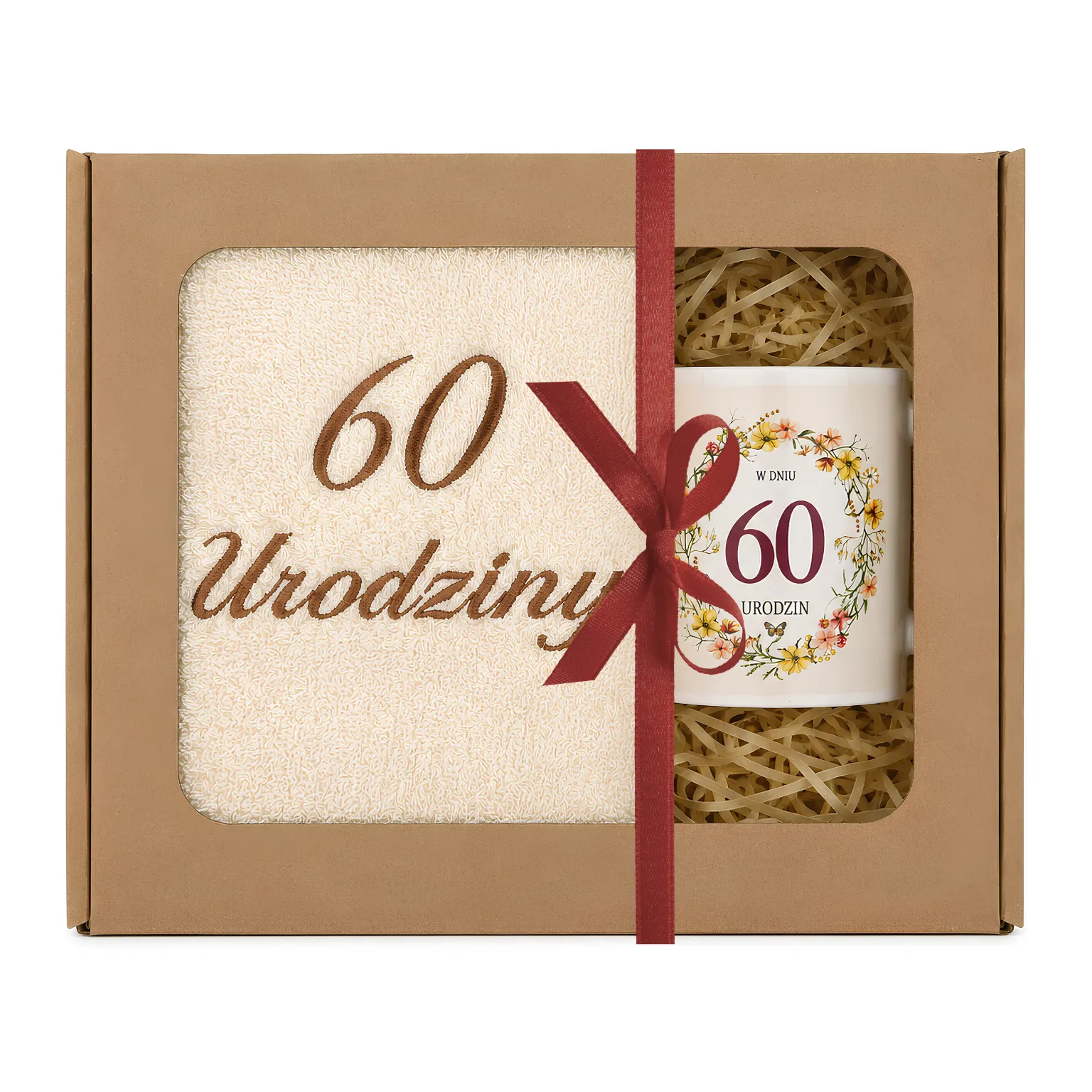 Zestaw kubek + ręcznik 60 urodziny #3328-UR17-60